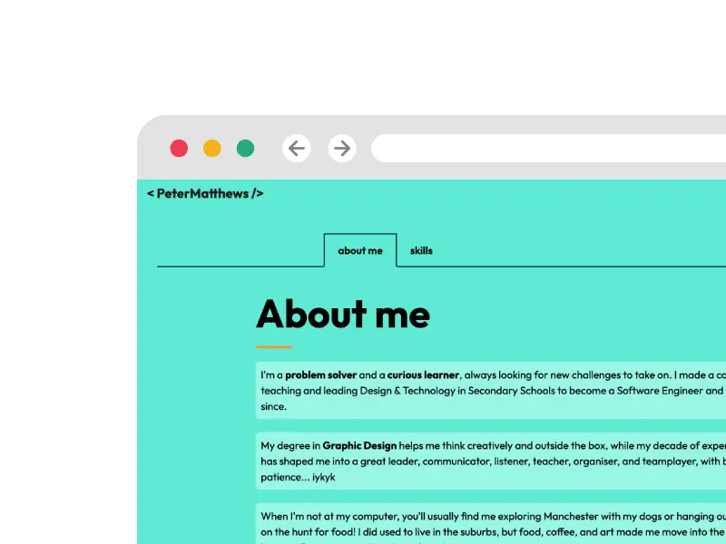 Preview image of Portfolio v1 - I hope you've enjoyed browsing my portfolio site. Built with responsive design as the focus, using Next.js and TailwindCSS. Please reach out if you're interested in working with me, or you have some feedback on the site!